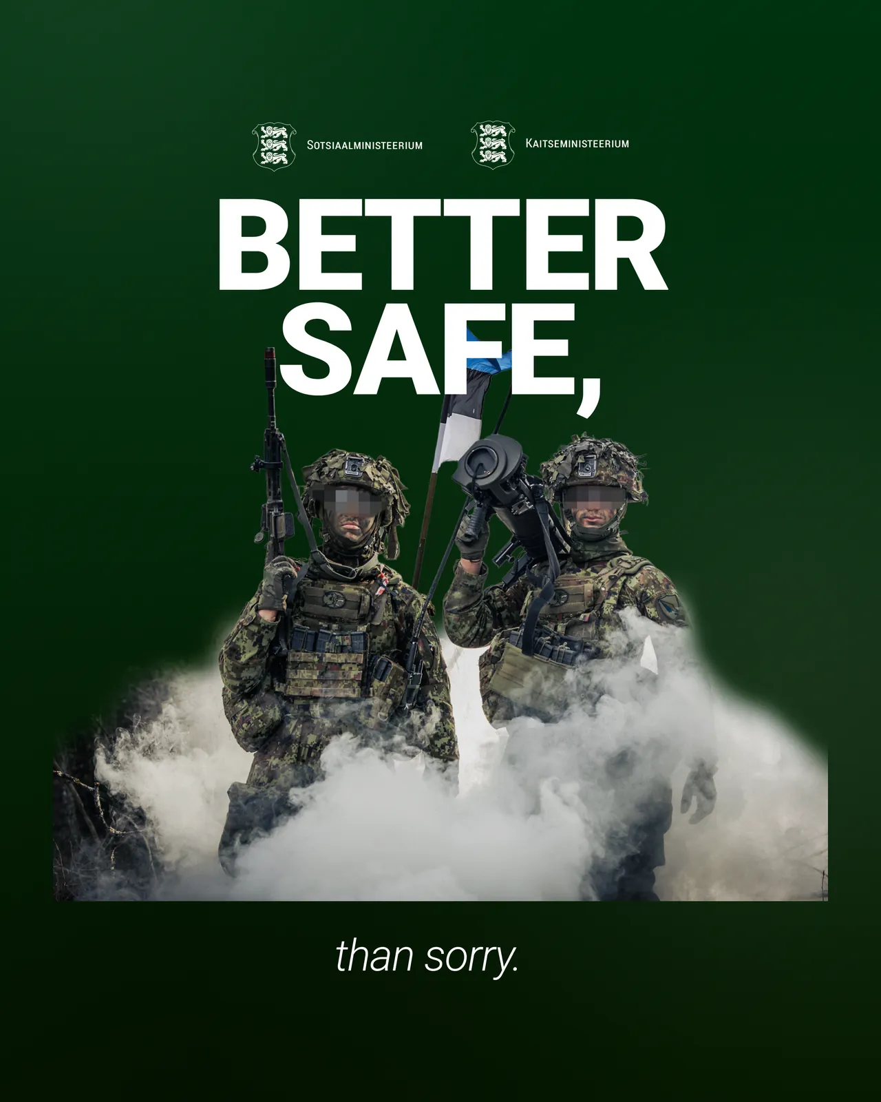Joint graphic with the Ministry of Defence: “Better safe than sorry”